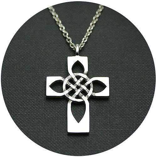 Celtic Pendant - Men's Sterling Silver Heavy Celtic Cross Pendant with  Chain at IrishShop.com | IJSV04091